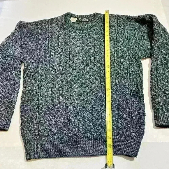 Vintage Blarney Woollen Mills Sweater Wool Fisherman Cable Knit Mens Small - Picture 5 of 7